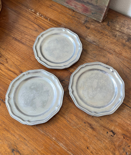 Vintage Pewter Plate