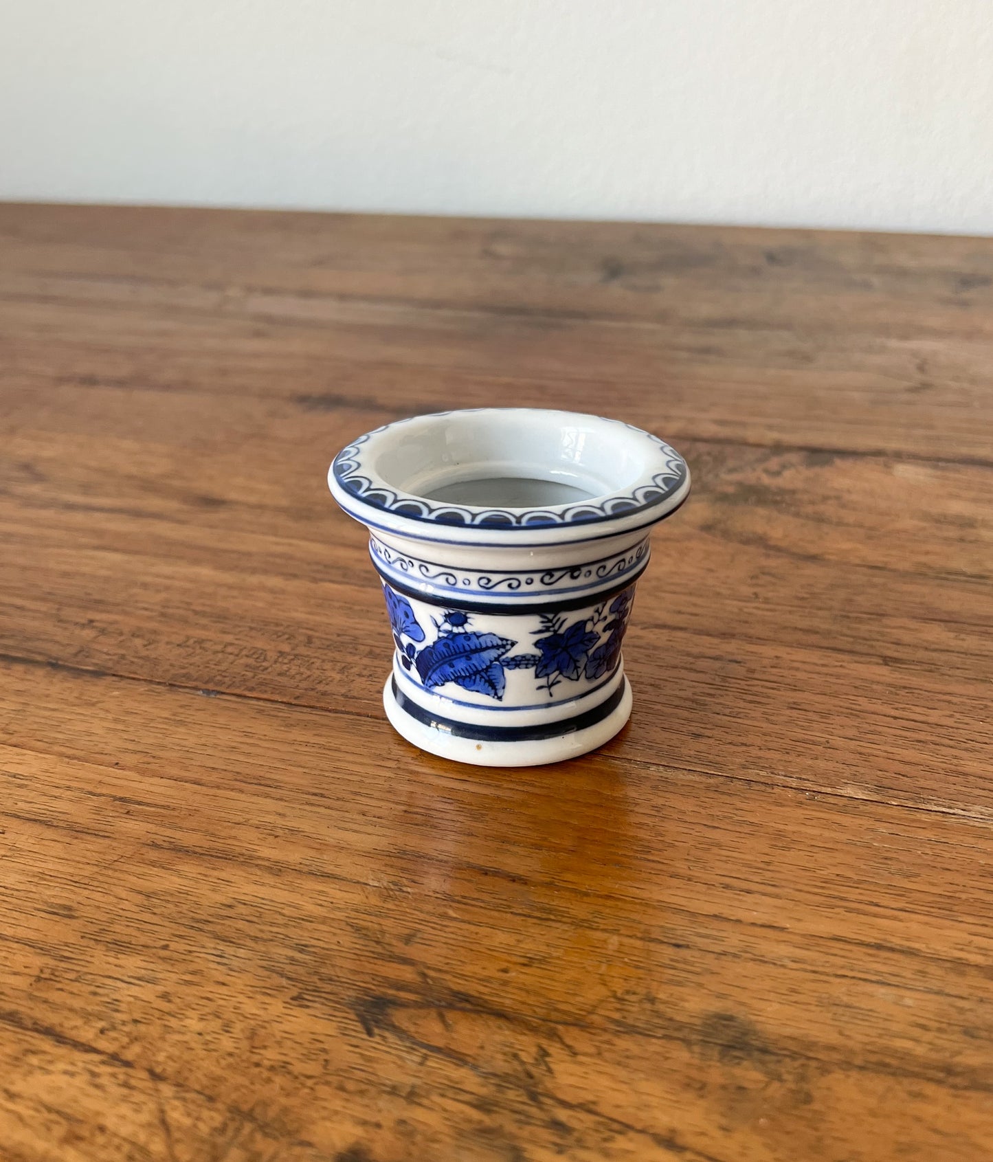Vintage Blue & White Pot