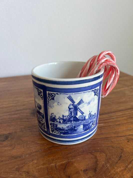 Vintage Delft Holland Ceramic Canister