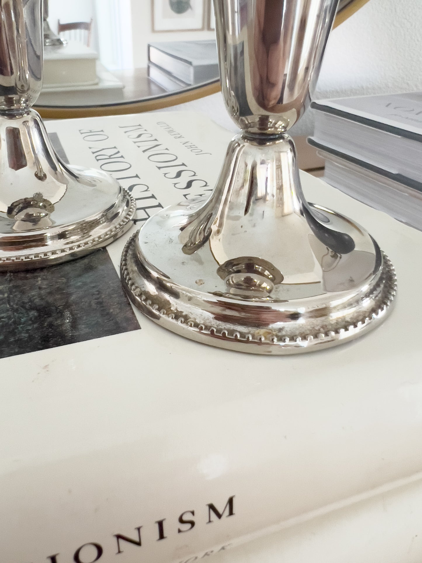 Silver plated taper holders