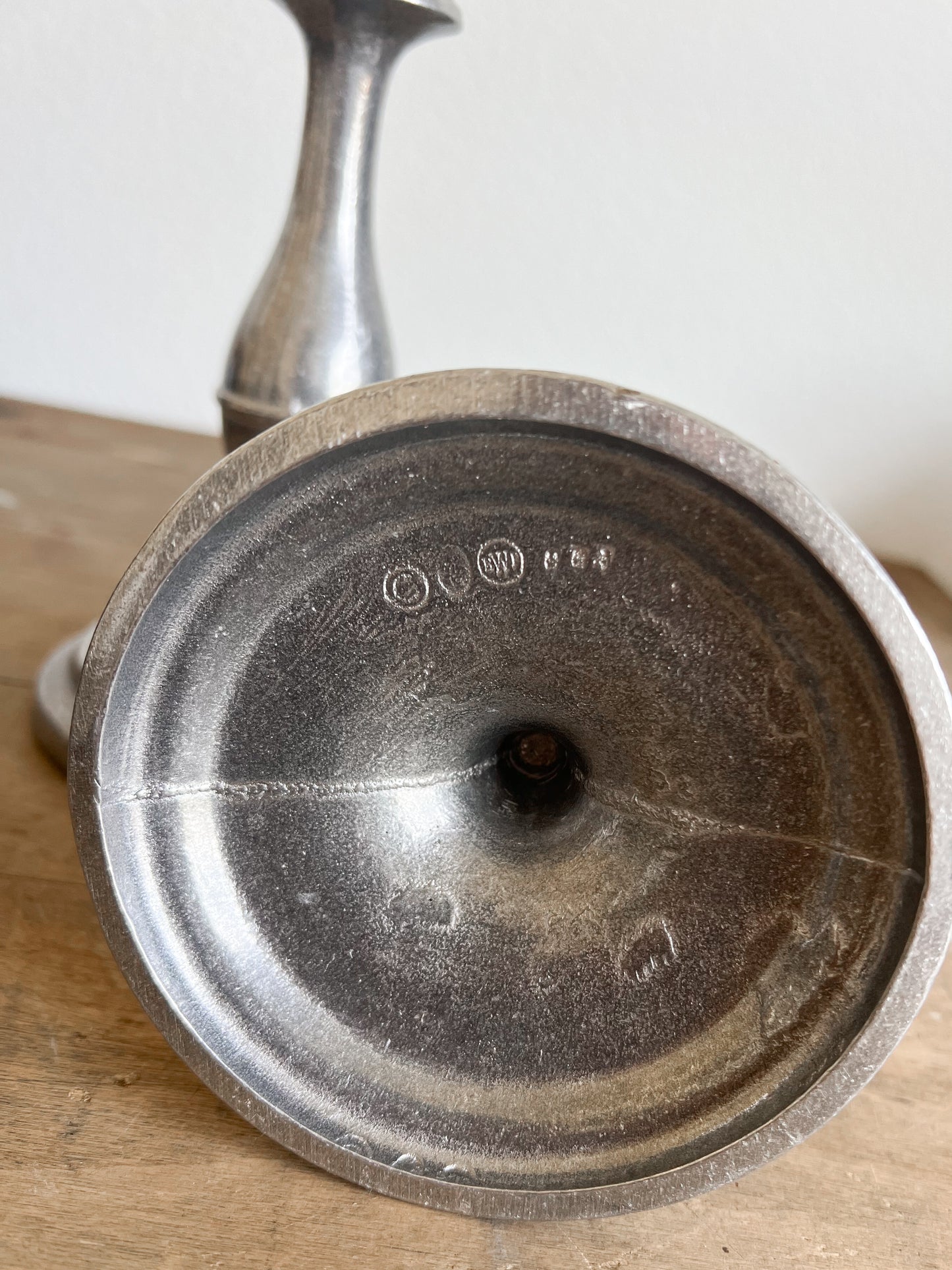 Vintage Pewter Candle Holders