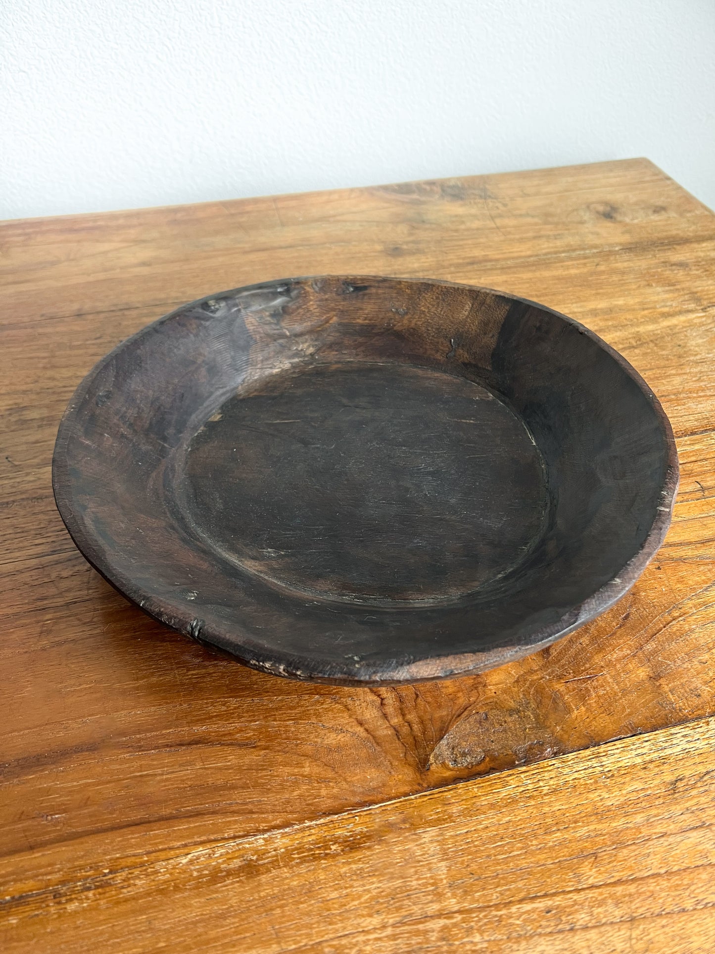 Vintage Small Wood Dough Bowl