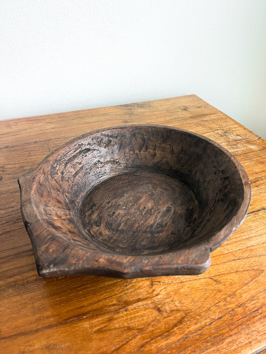 Vintage Found Wood Dough Bowl