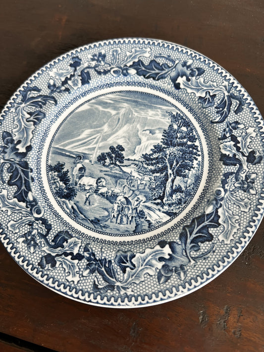 Blue and White Historic America Small Dish