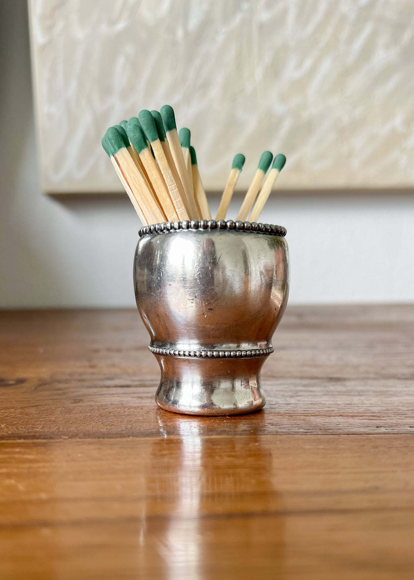 Silver plate Toothpick or Match Holder / Bud Vase