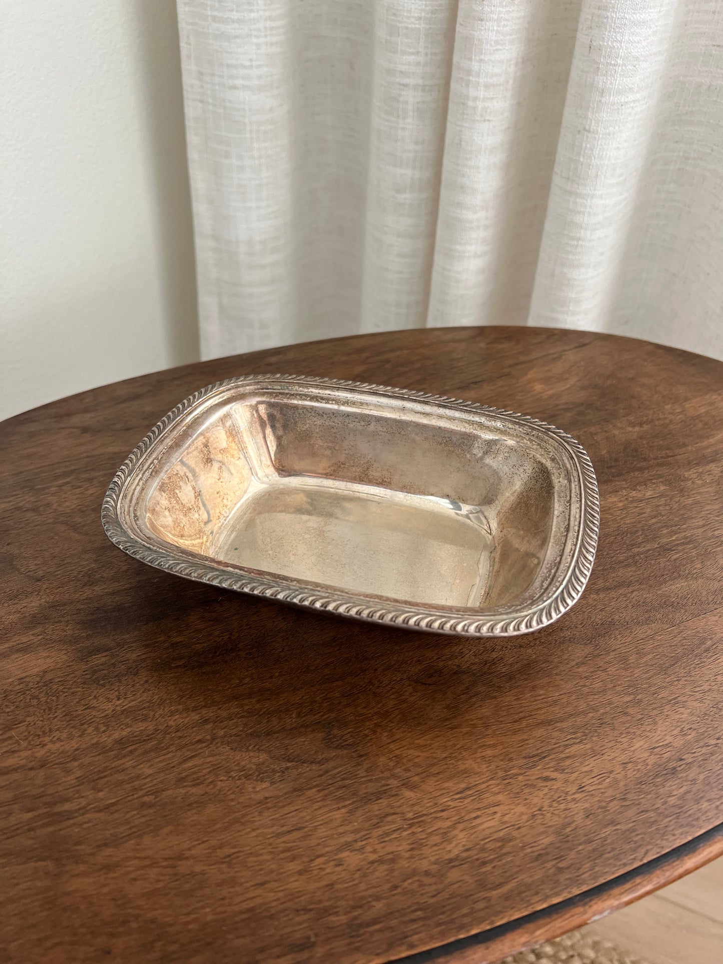 Vintage silverplate rectangular dish
