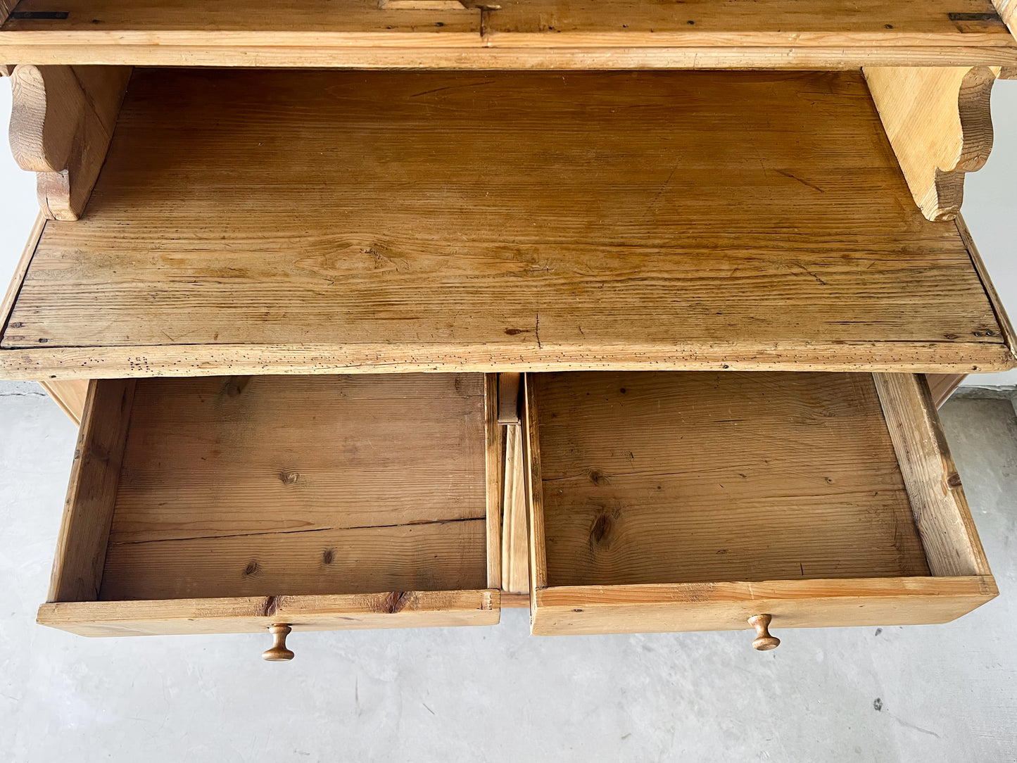 19th Century European Pine Hutch