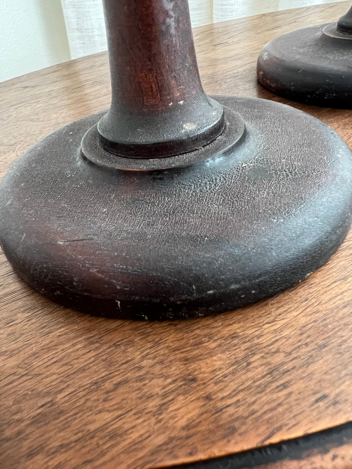 Vintage primitive candle holders (set of 2)