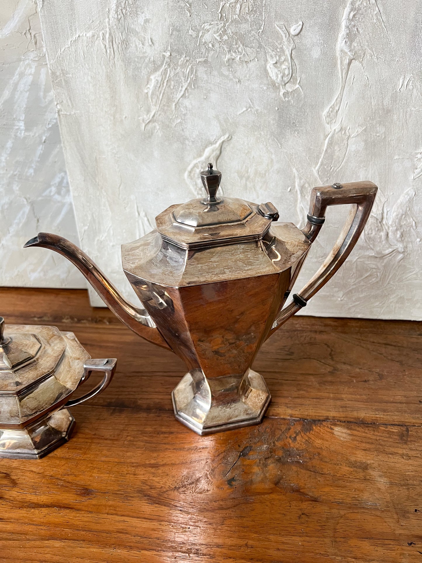 Vintage Wallace Brand Art Deco Silver Plated Coffee Service