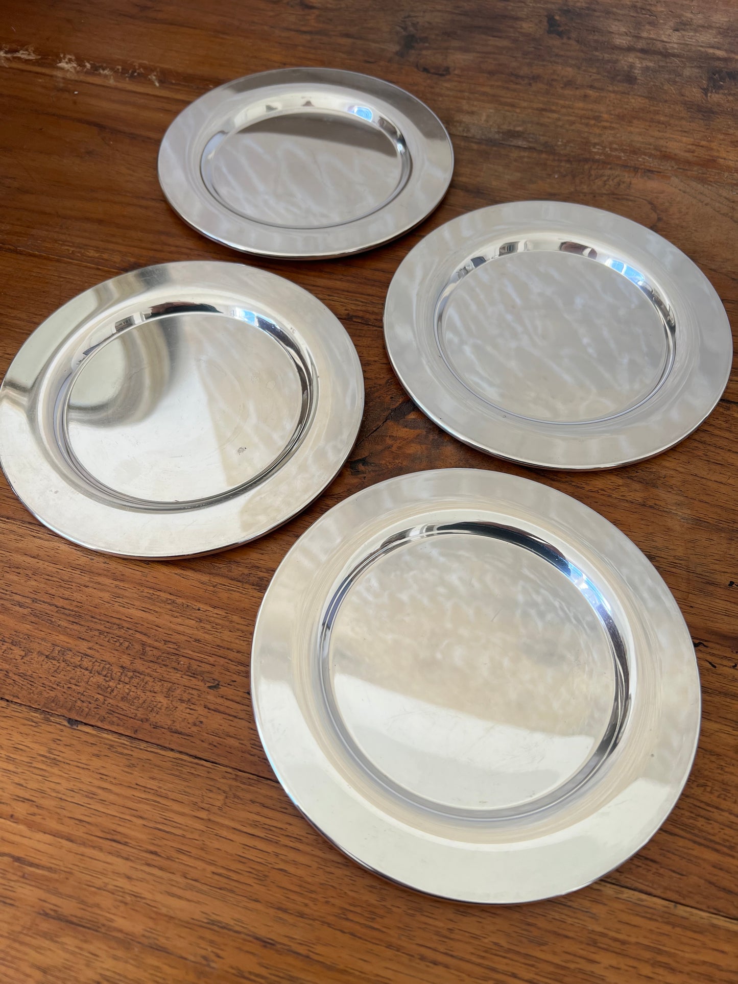 Silver plated coasters