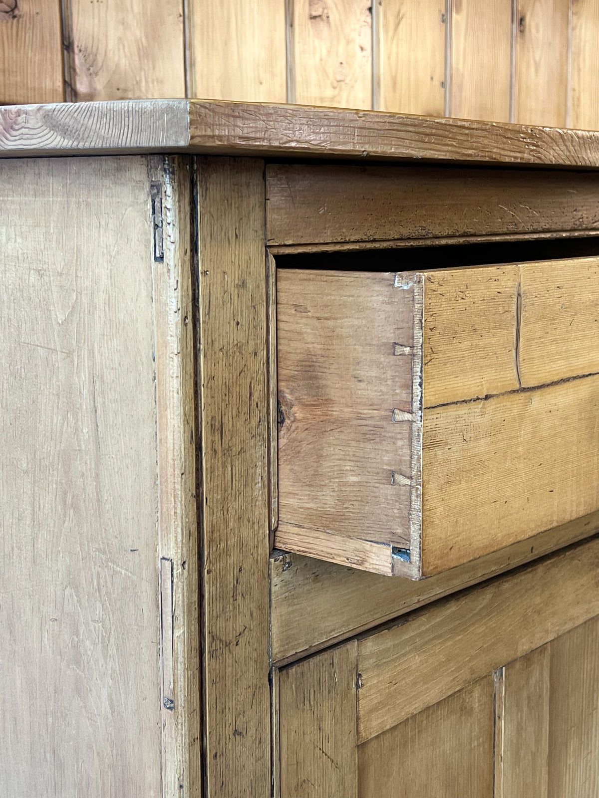 Antique Late 19th Century Monumental Pine Dutch Dresser