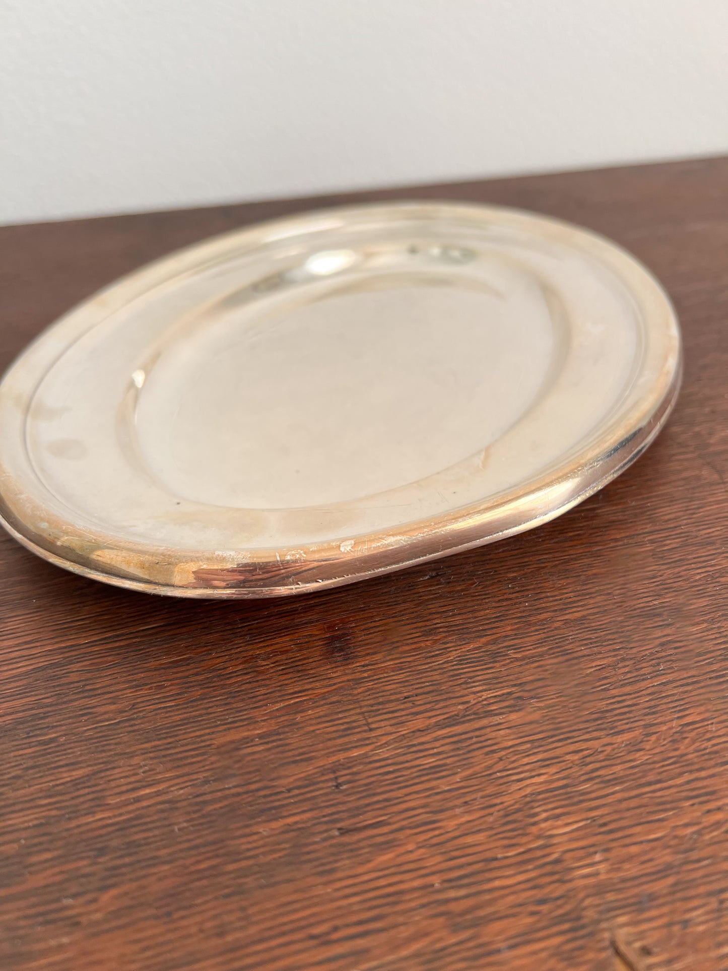 Vintage Silver Plated Oval Shaped Tray