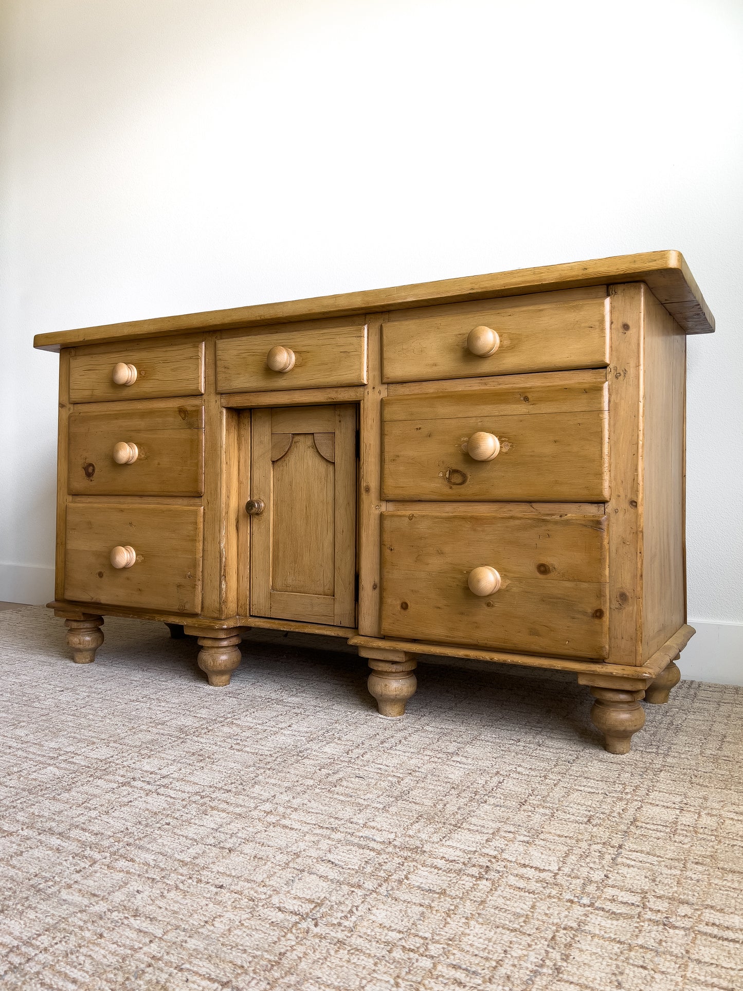 Antique English Pine Sideboard