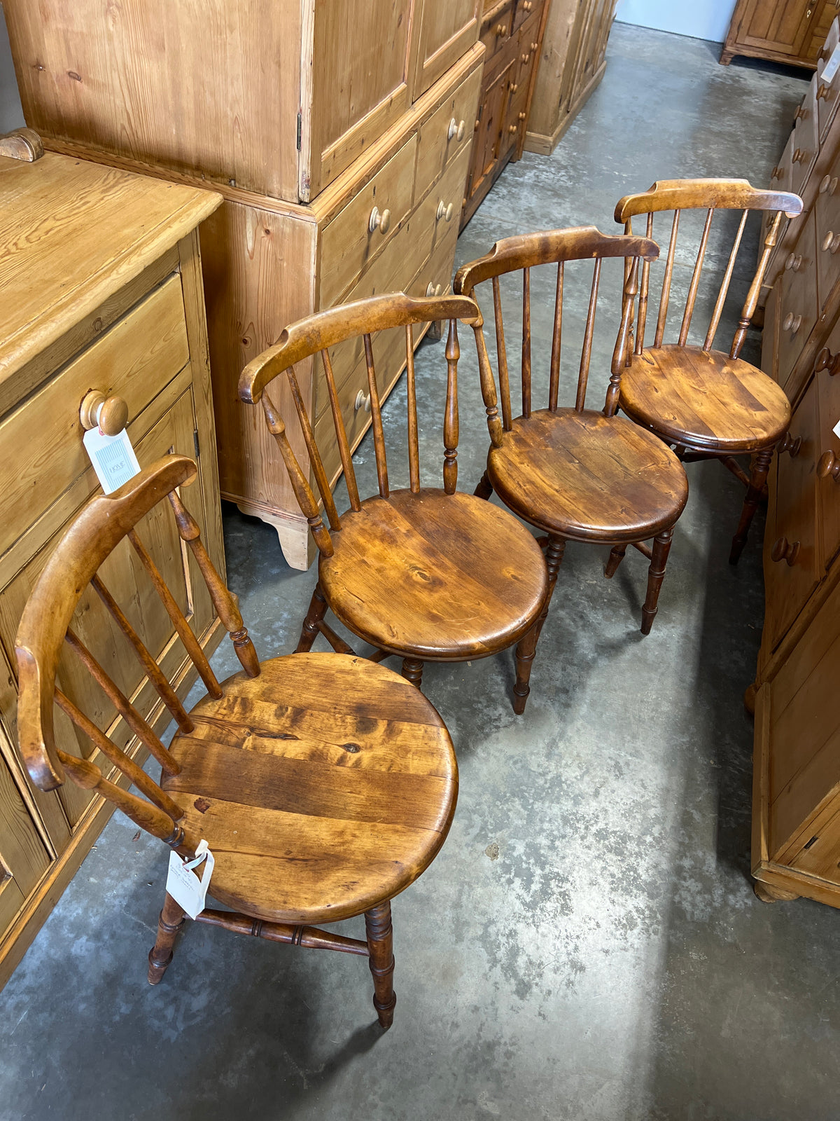 Antique Swedish Penny Chairs Set of 4