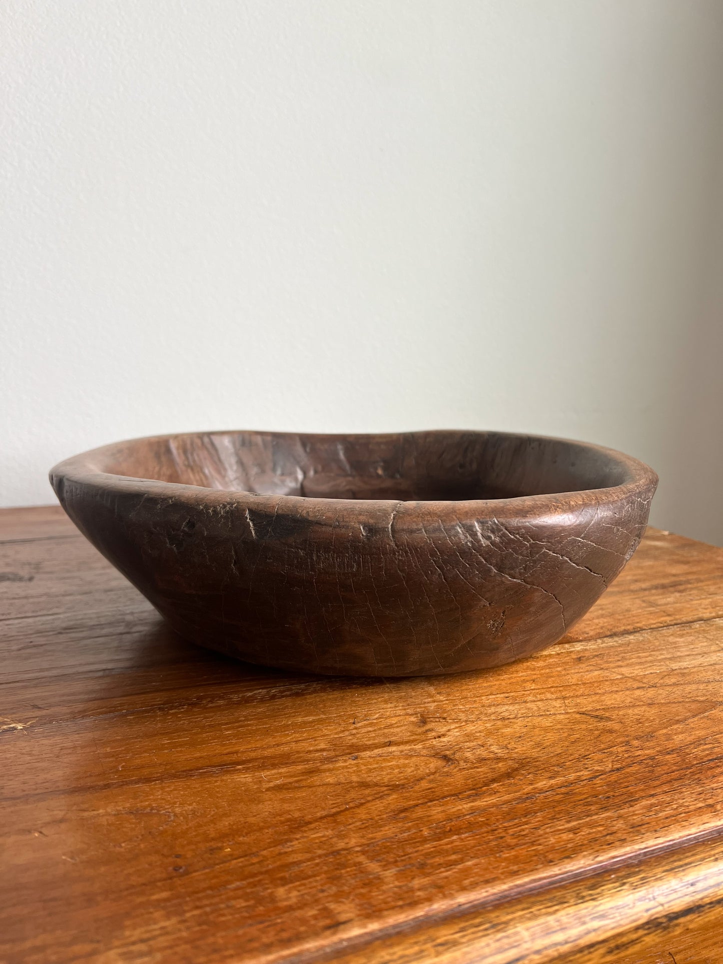 Vintage Large Wood Dough Bowl