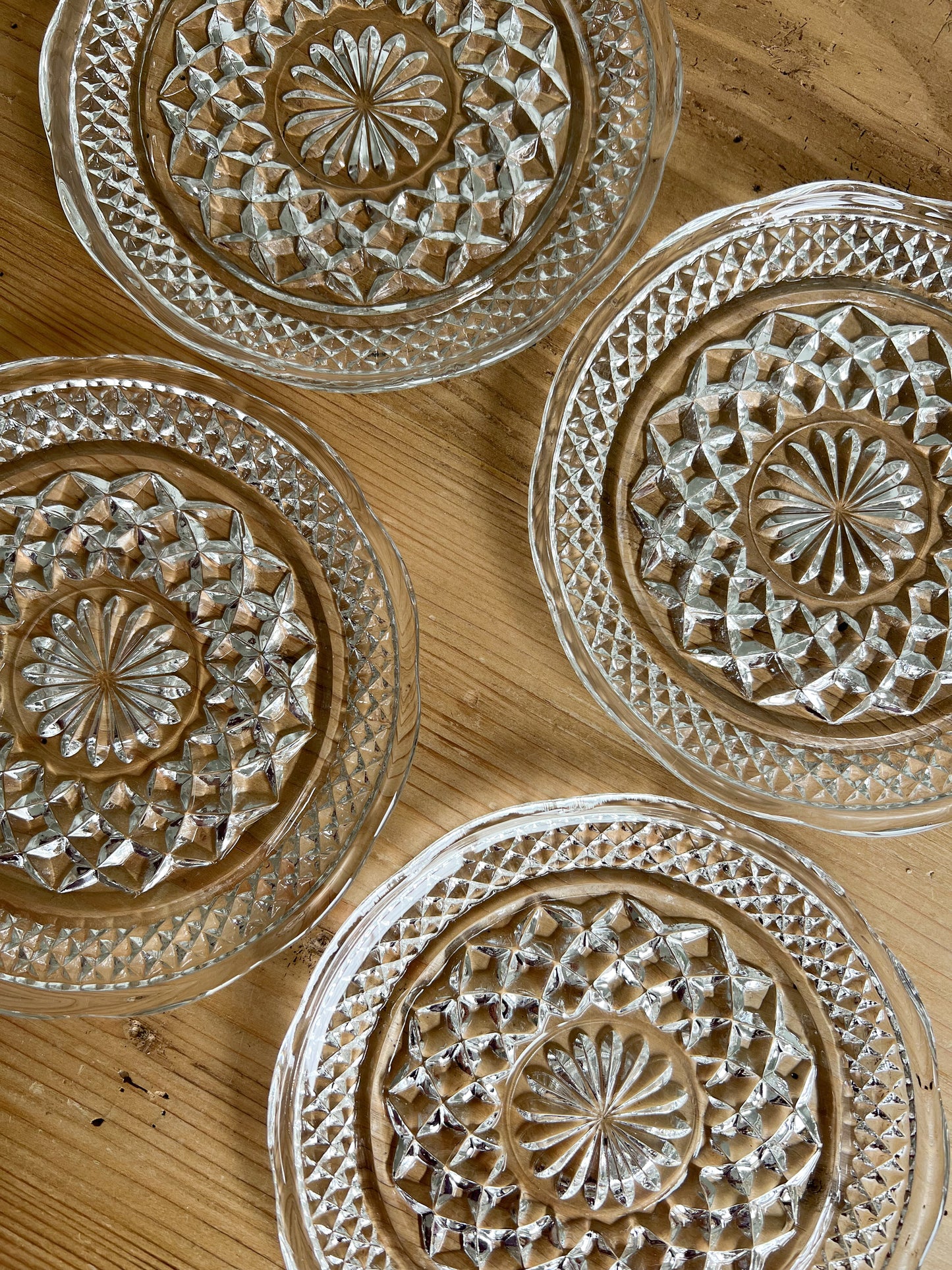 Scalloped Edge Cut Glass Dish