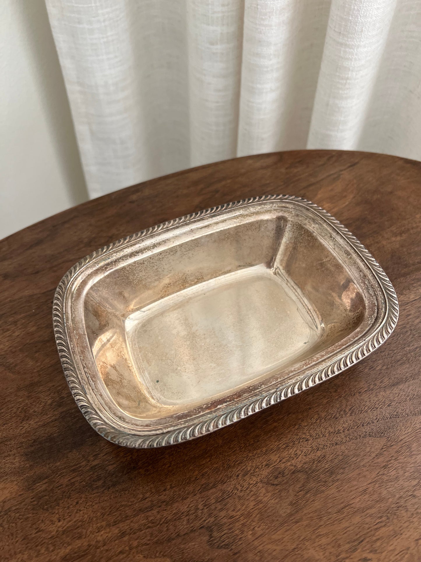 Vintage silverplate rectangular dish