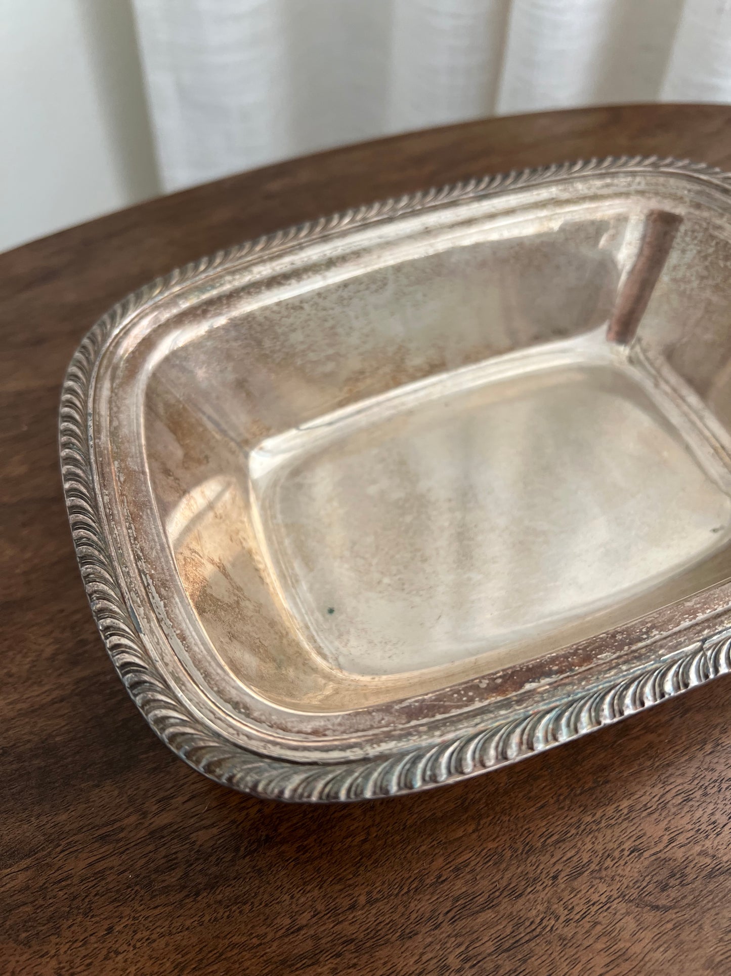 Vintage silverplate rectangular dish