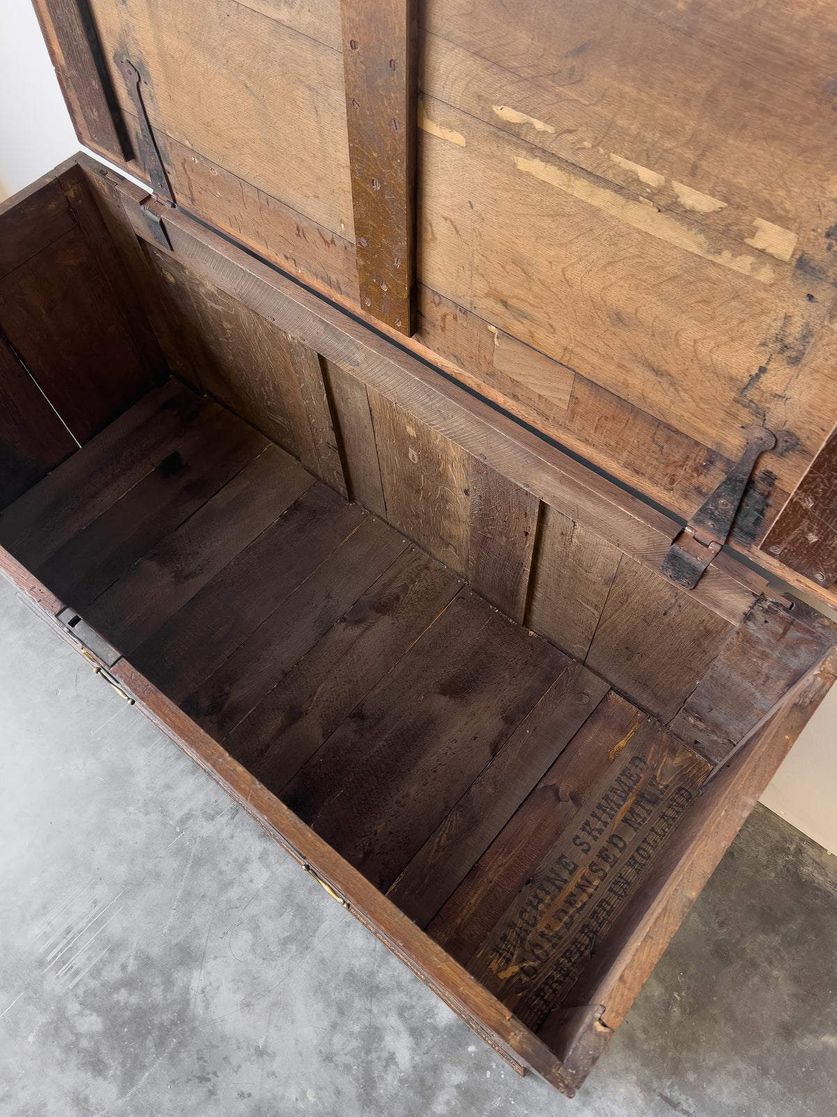 Antique 18th Century English Oak Mule Chest