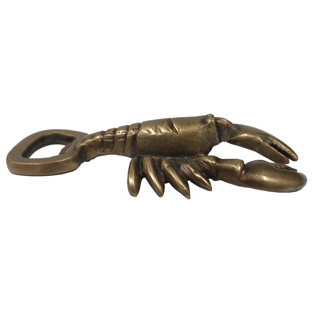 Antiqued Brass Lobster Bottle Opener