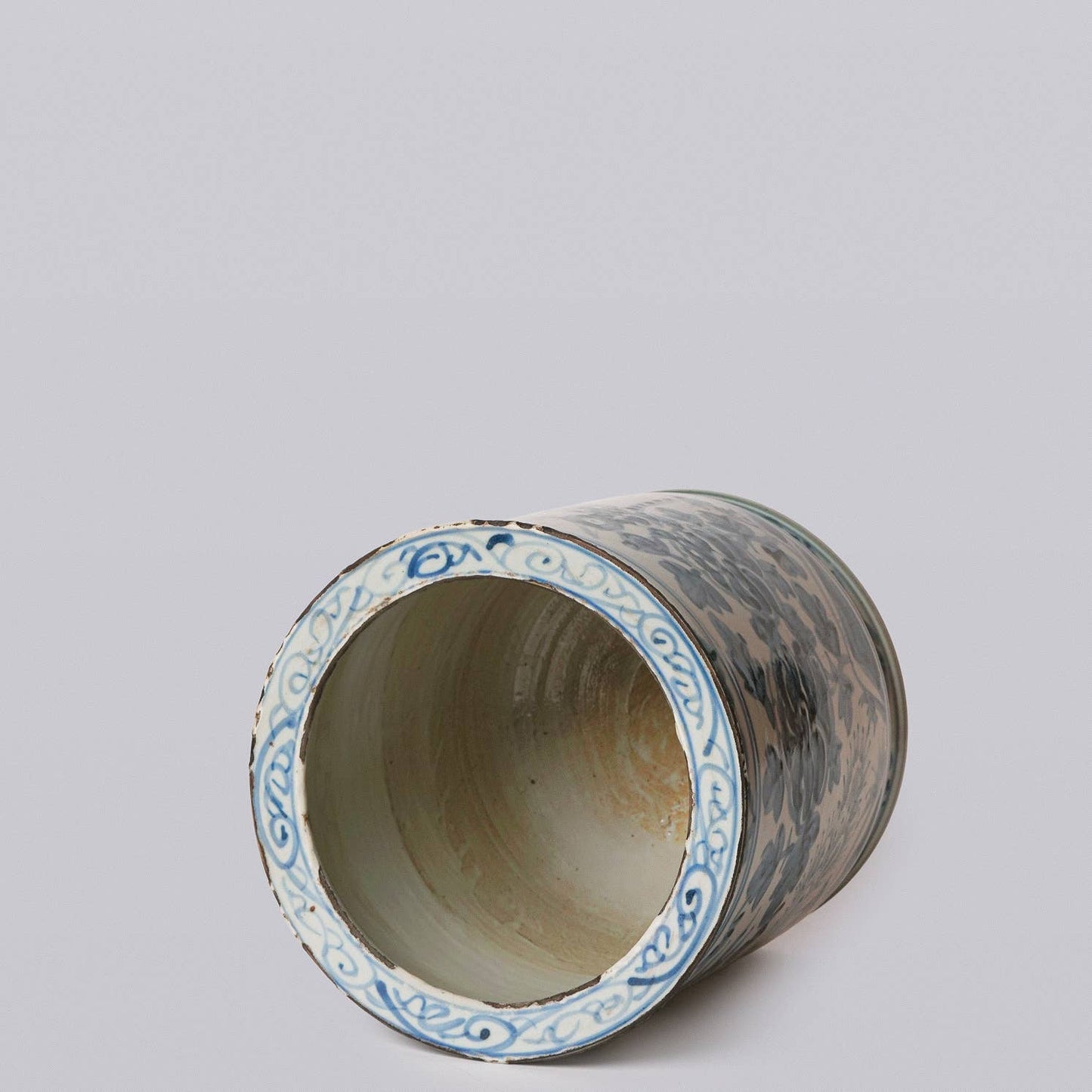 Blue and White Peacock - Porcelain Cachepot