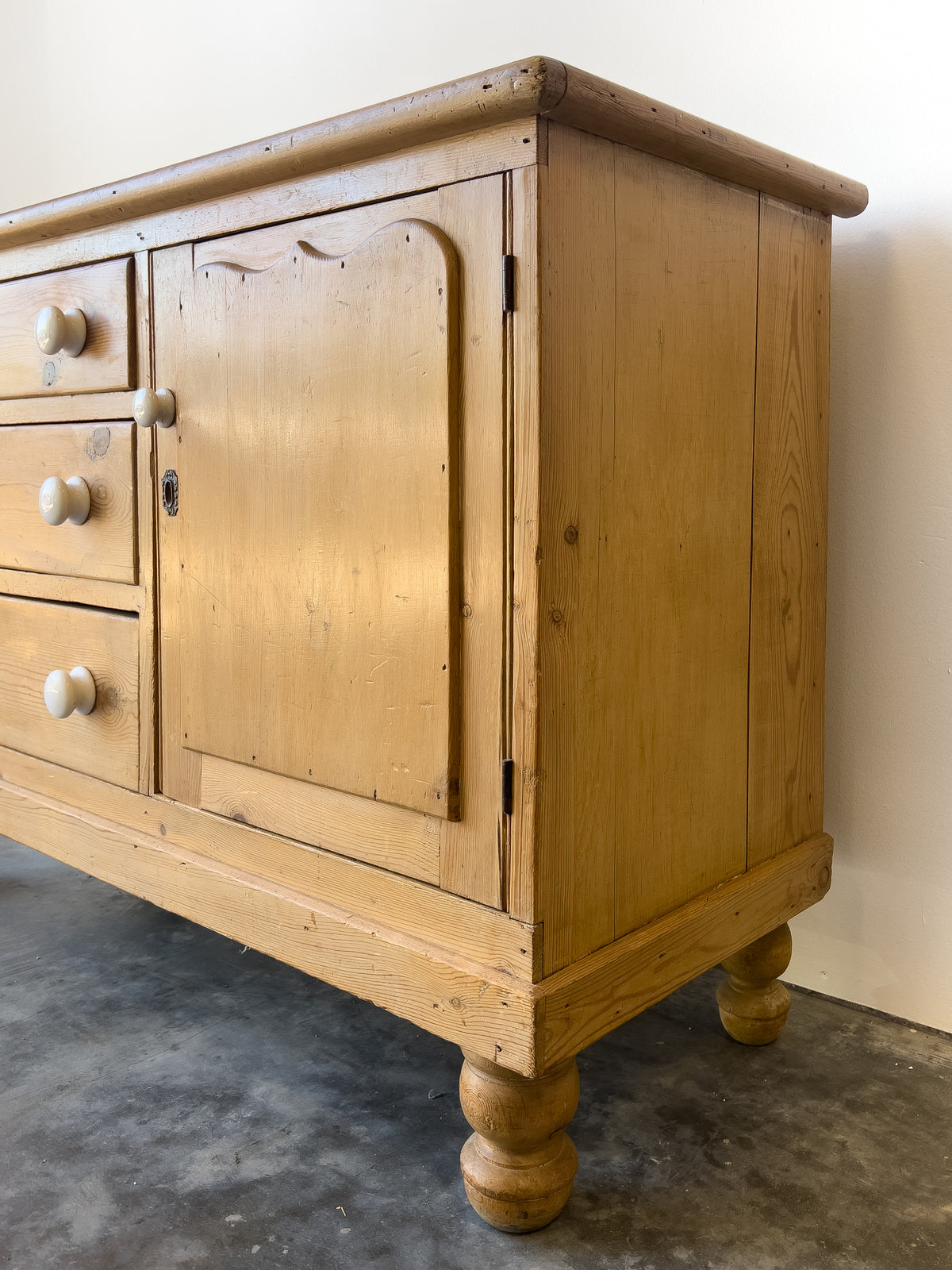 Antique 19th Century English Pine Victorian Dresser