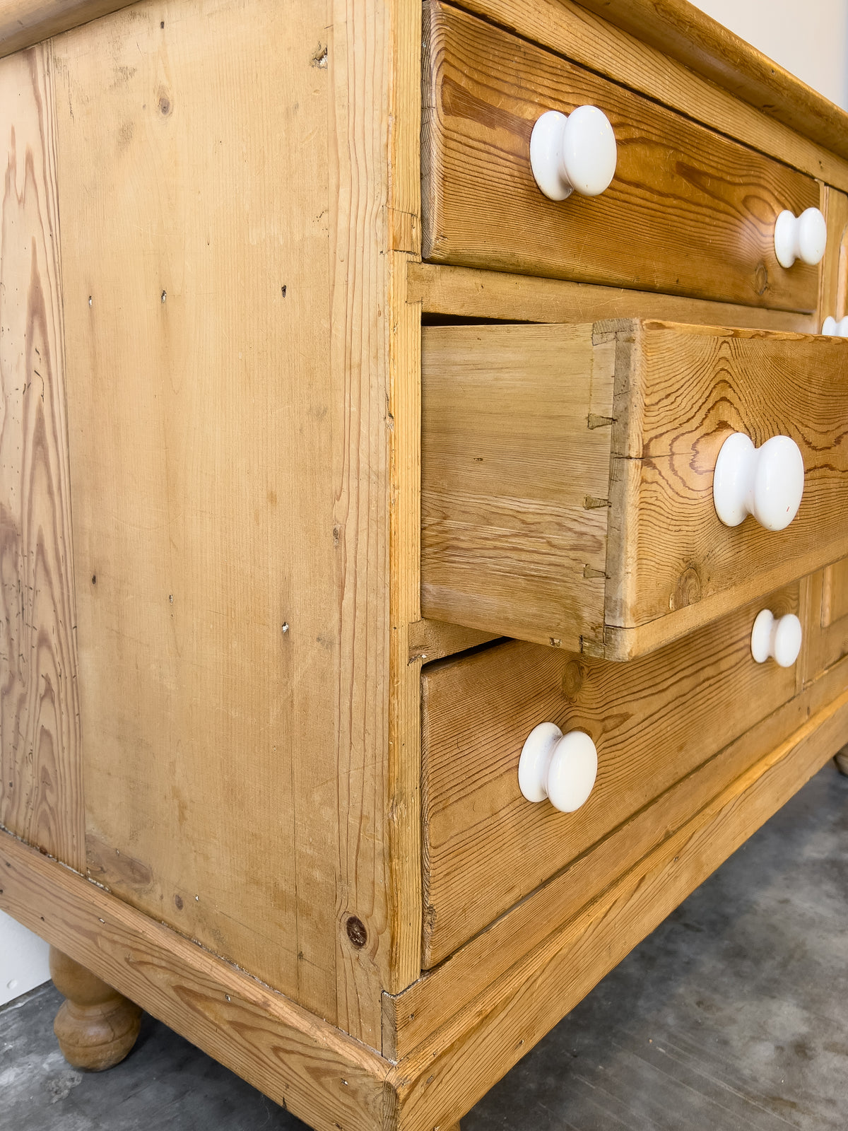 Antique 19th Century English Pine Victorian Dresser