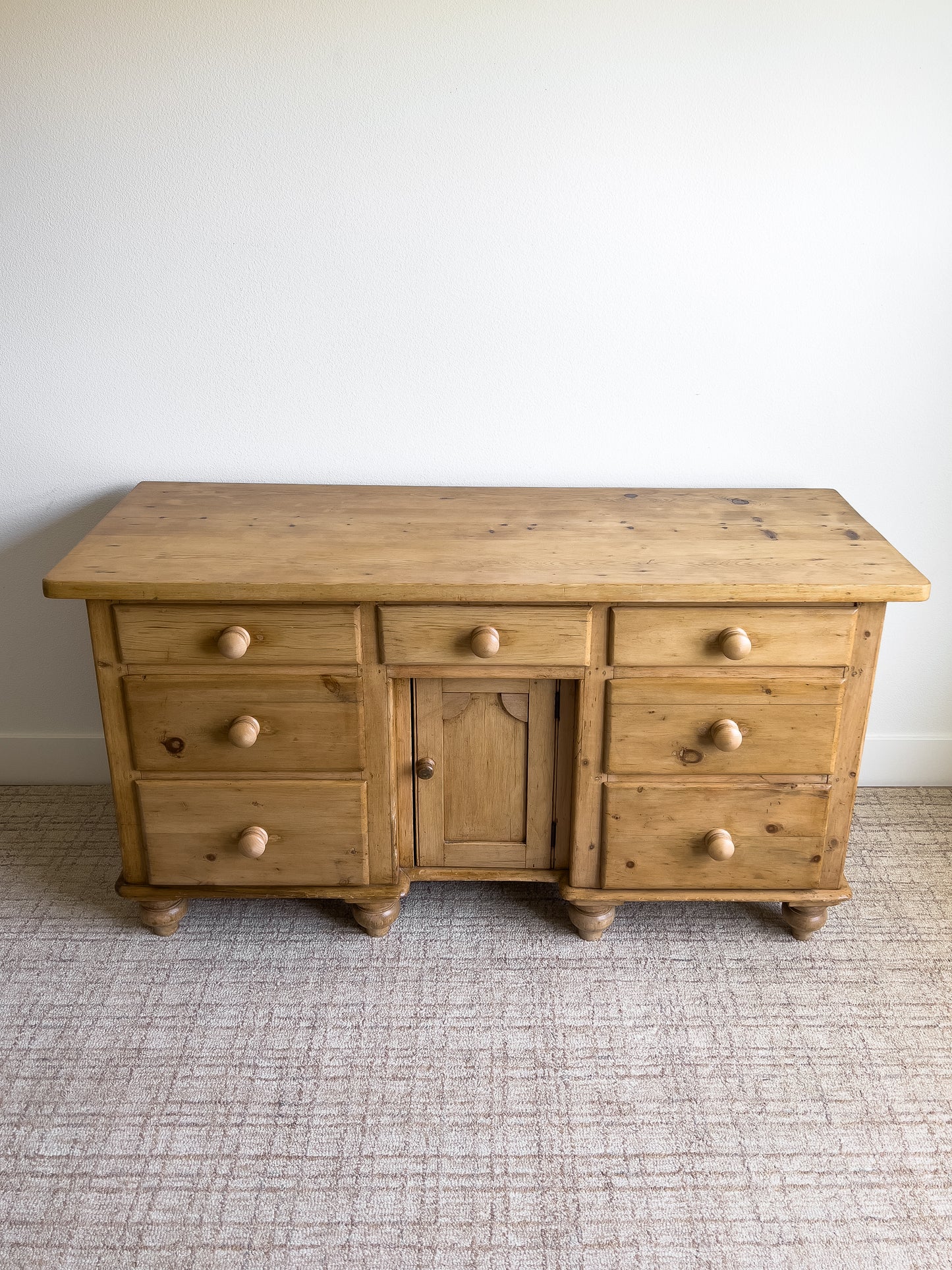 Antique English Pine Sideboard