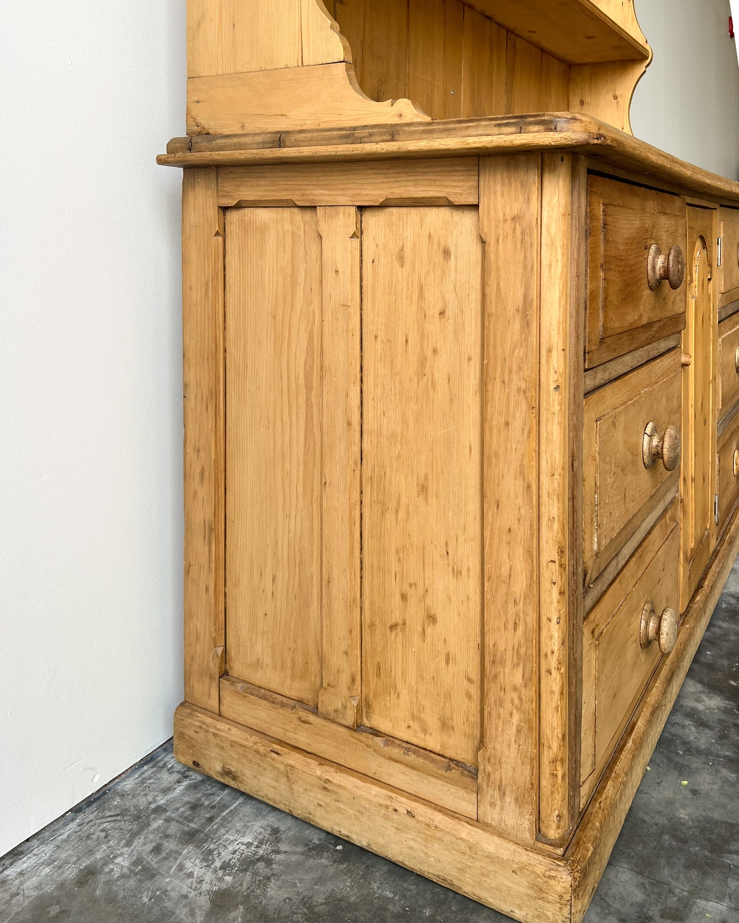 Antique English Pine Kitchen Dresser