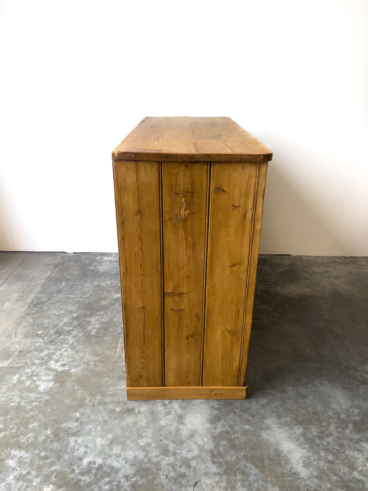 Antique English Pine School Cupboard