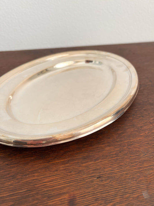 Vintage Silver Plated Oval Shaped Tray