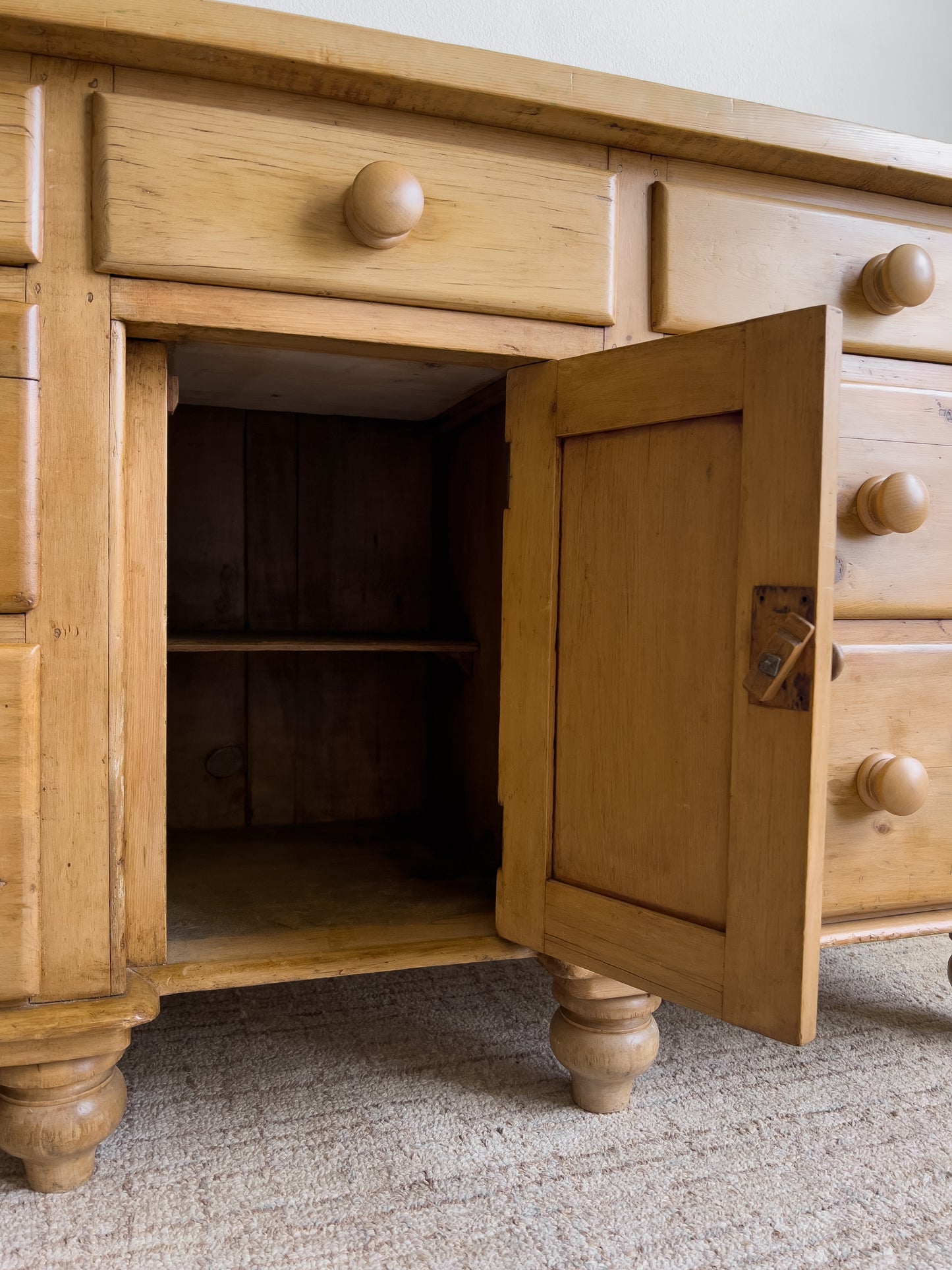 Antique English Pine Sideboard