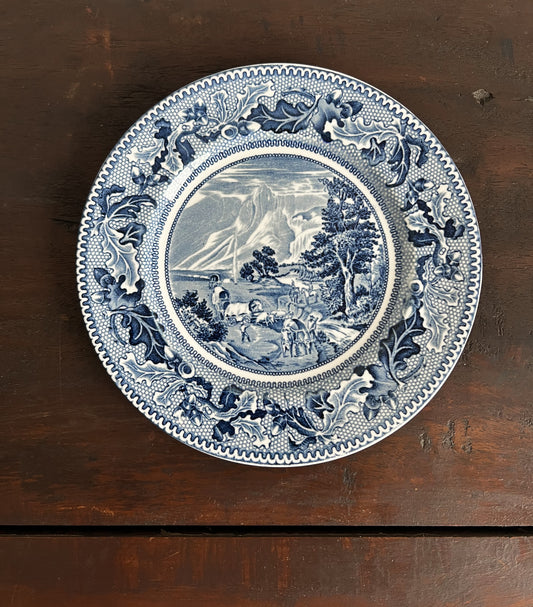 Blue and White Historic America Small Dish