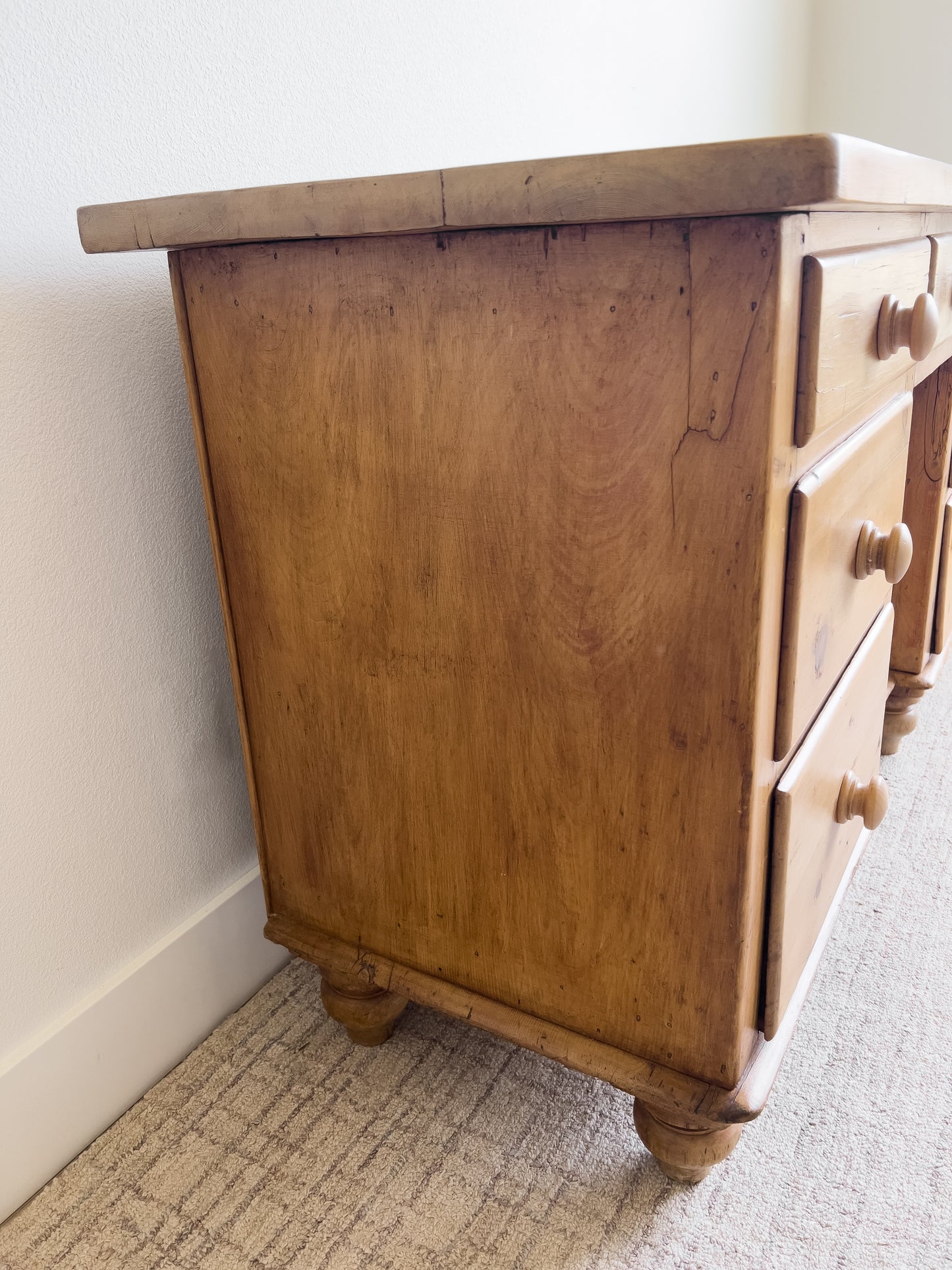 Antique English Pine Sideboard