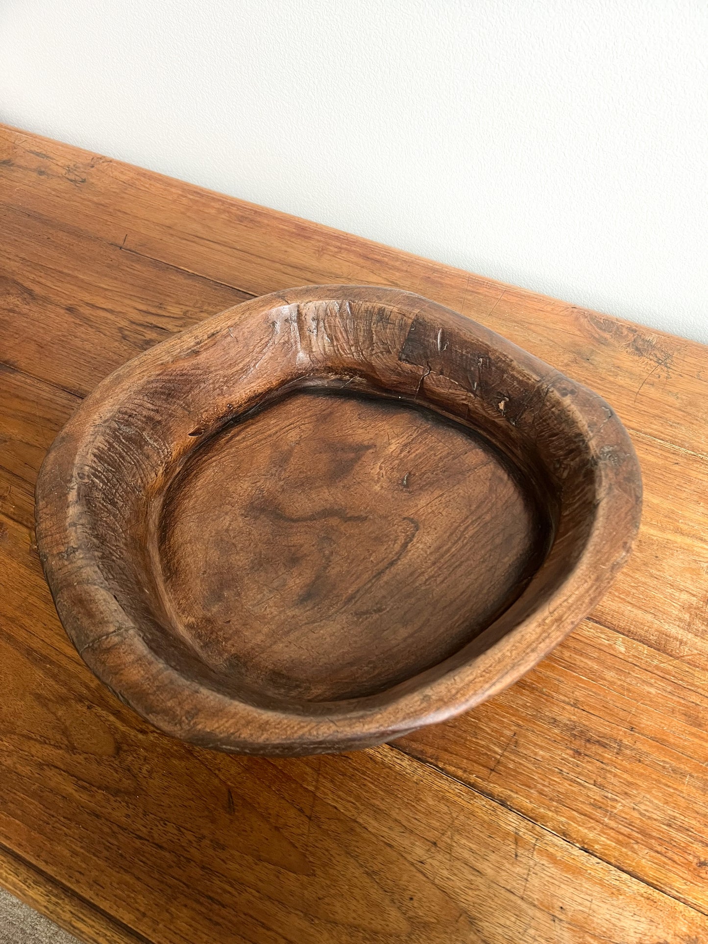 Vintage Large Wood Dough Bowl