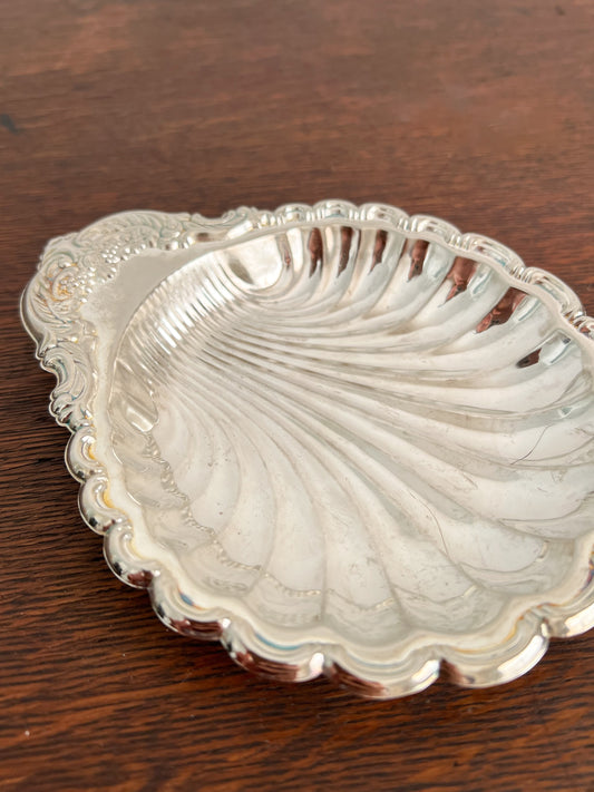 Vintage Silver Plated Shell Dish