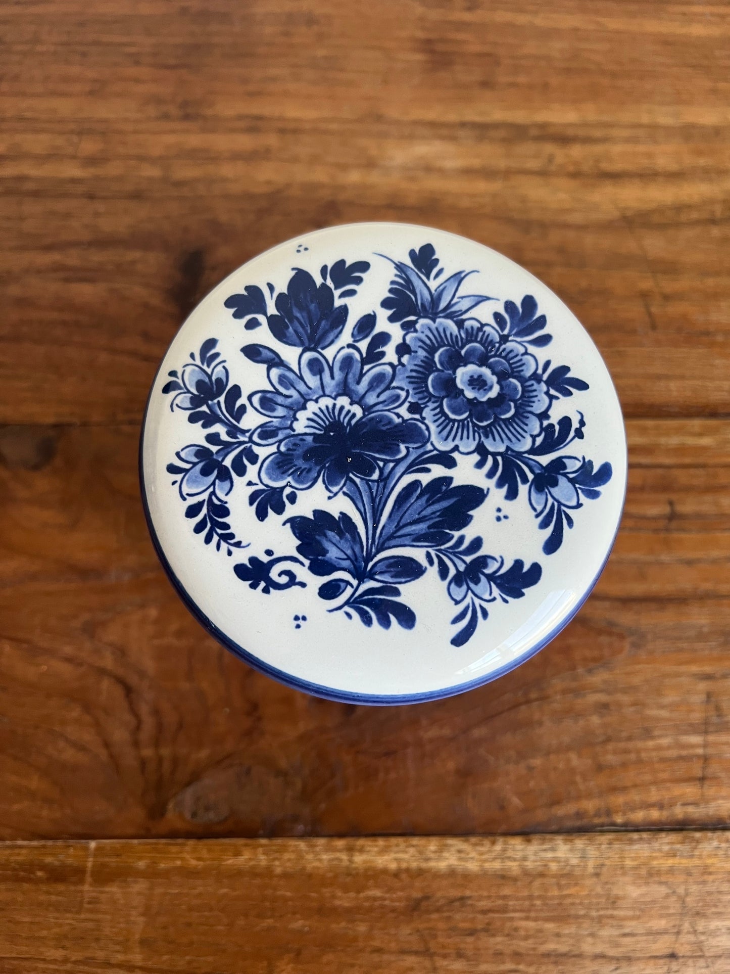 Vintage Delft Holland Ceramic Canister