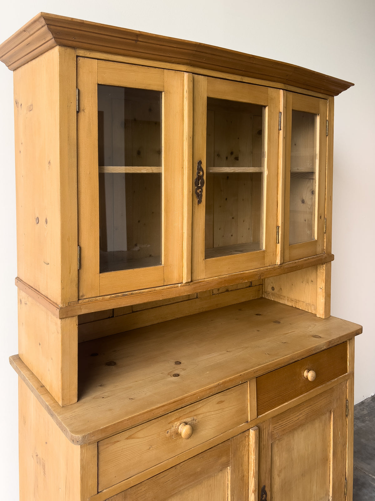 Antique European Pine Hutch