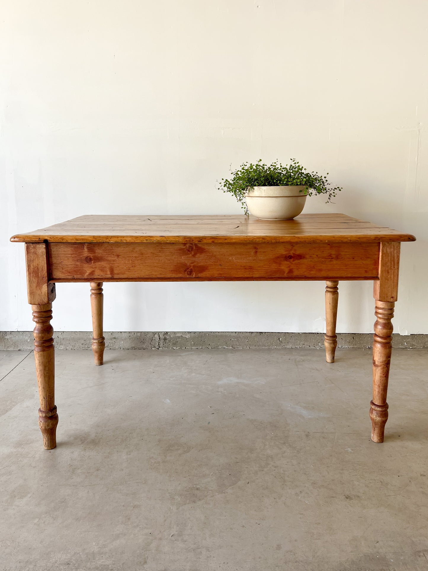 Antique English Pine Farmhouse Kitchen Table c. Early 1800s