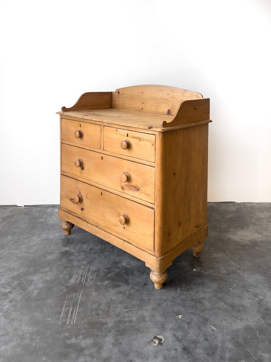 Antique Chest of Drawers | Dresser with Gallery Back