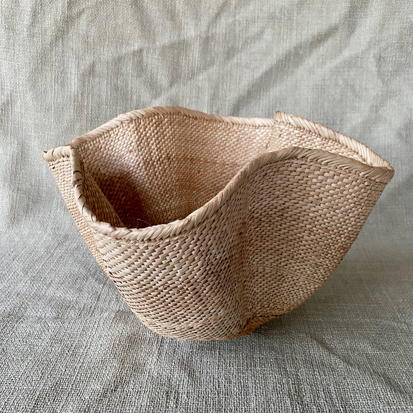Wavy Woven Basket Bowl