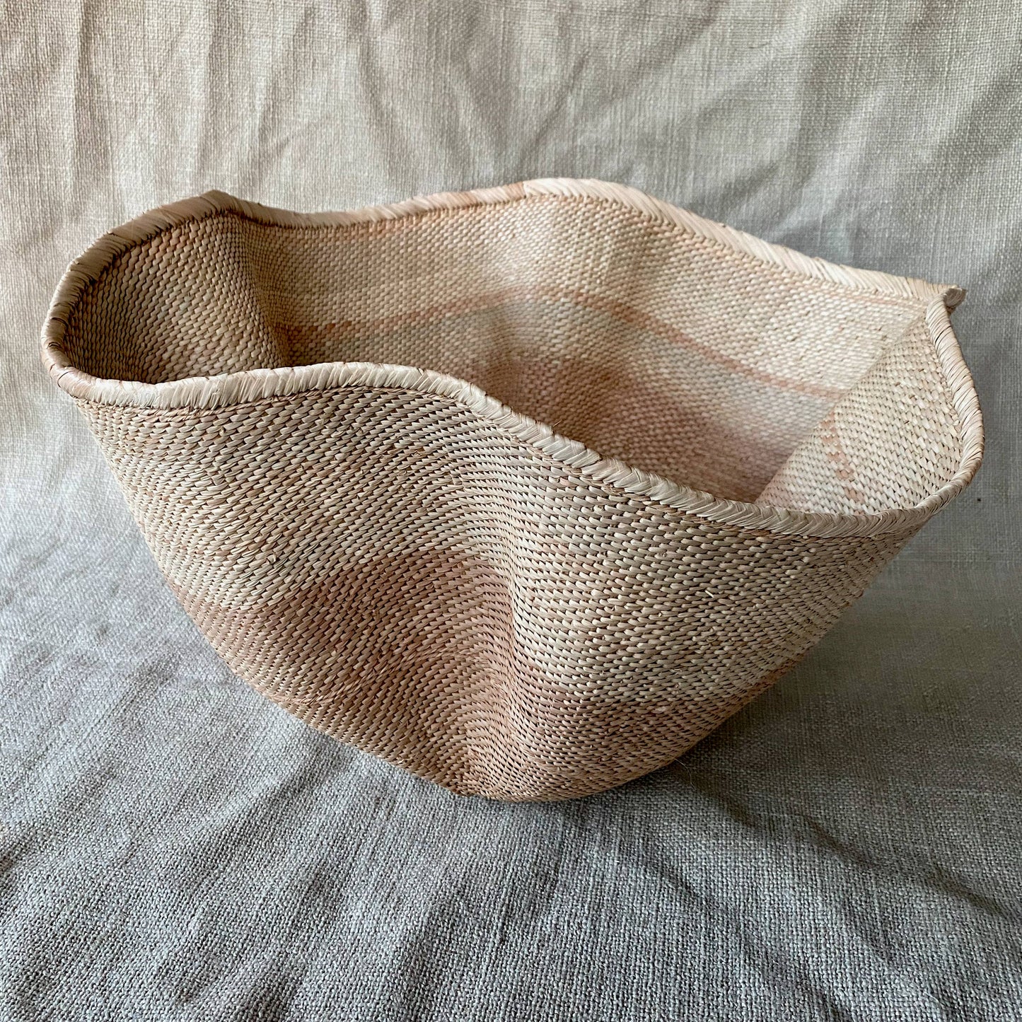 Wavy Woven Basket Bowl
