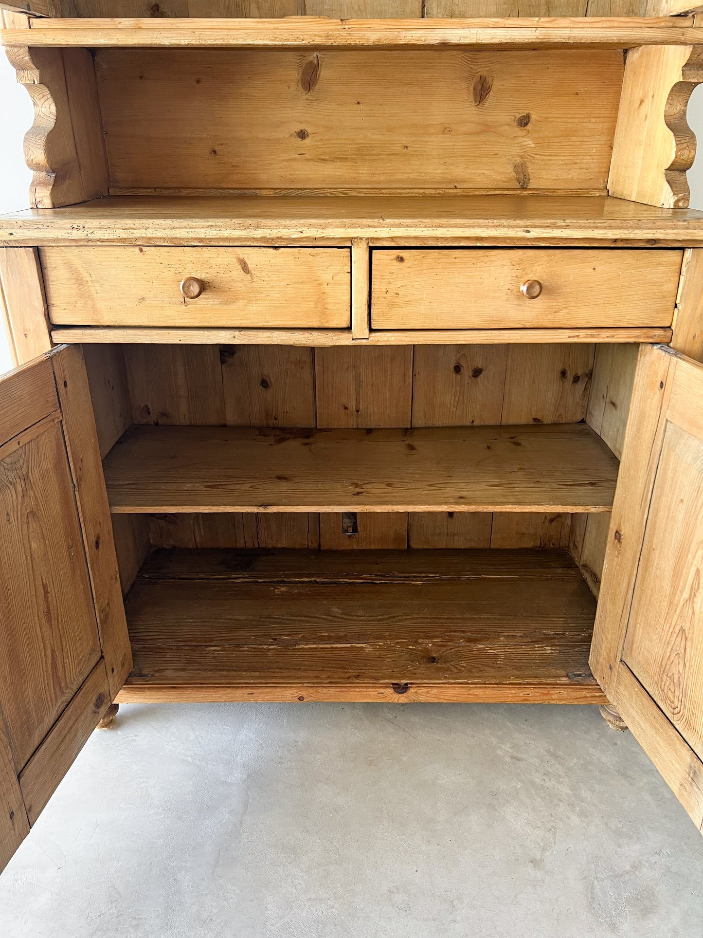 19th Century European Pine Hutch