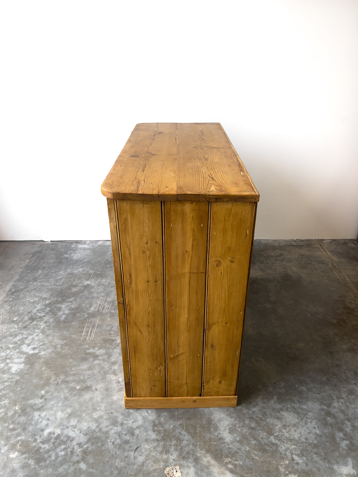 Antique English Pine School Cupboard
