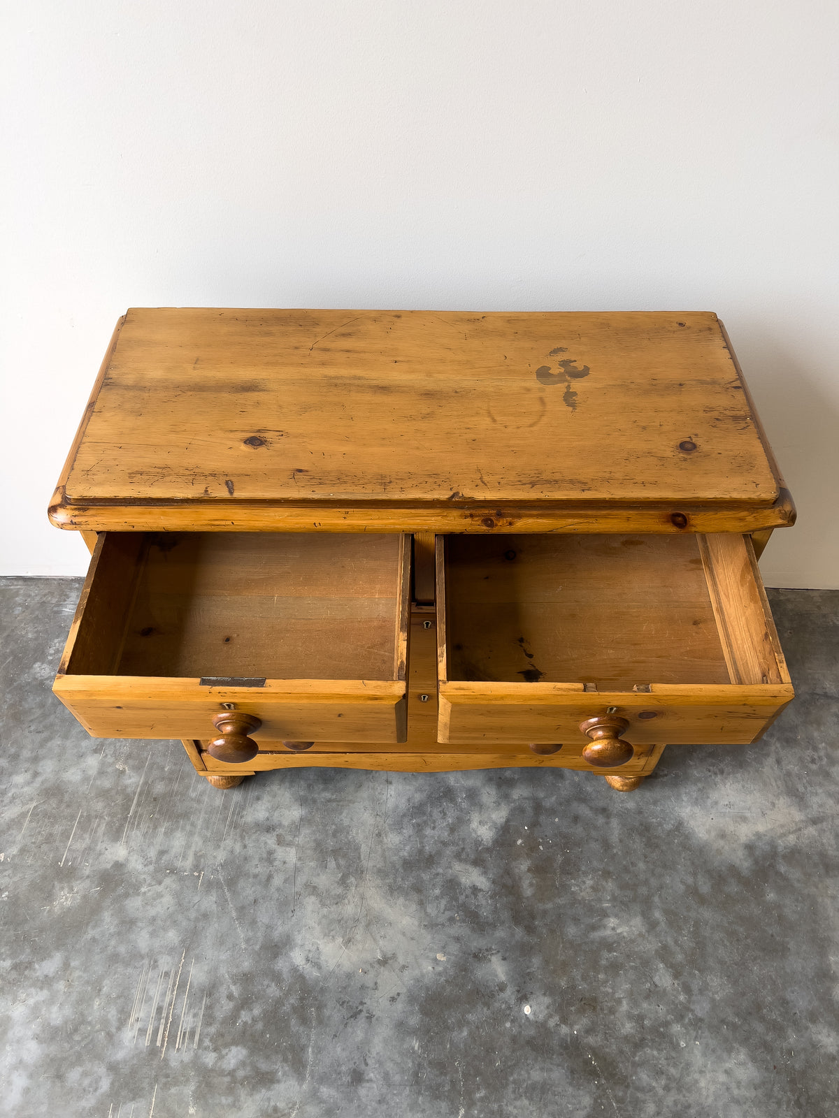 19th Century English Pine Dresser | Chest of Drawers with Contrast Knobs