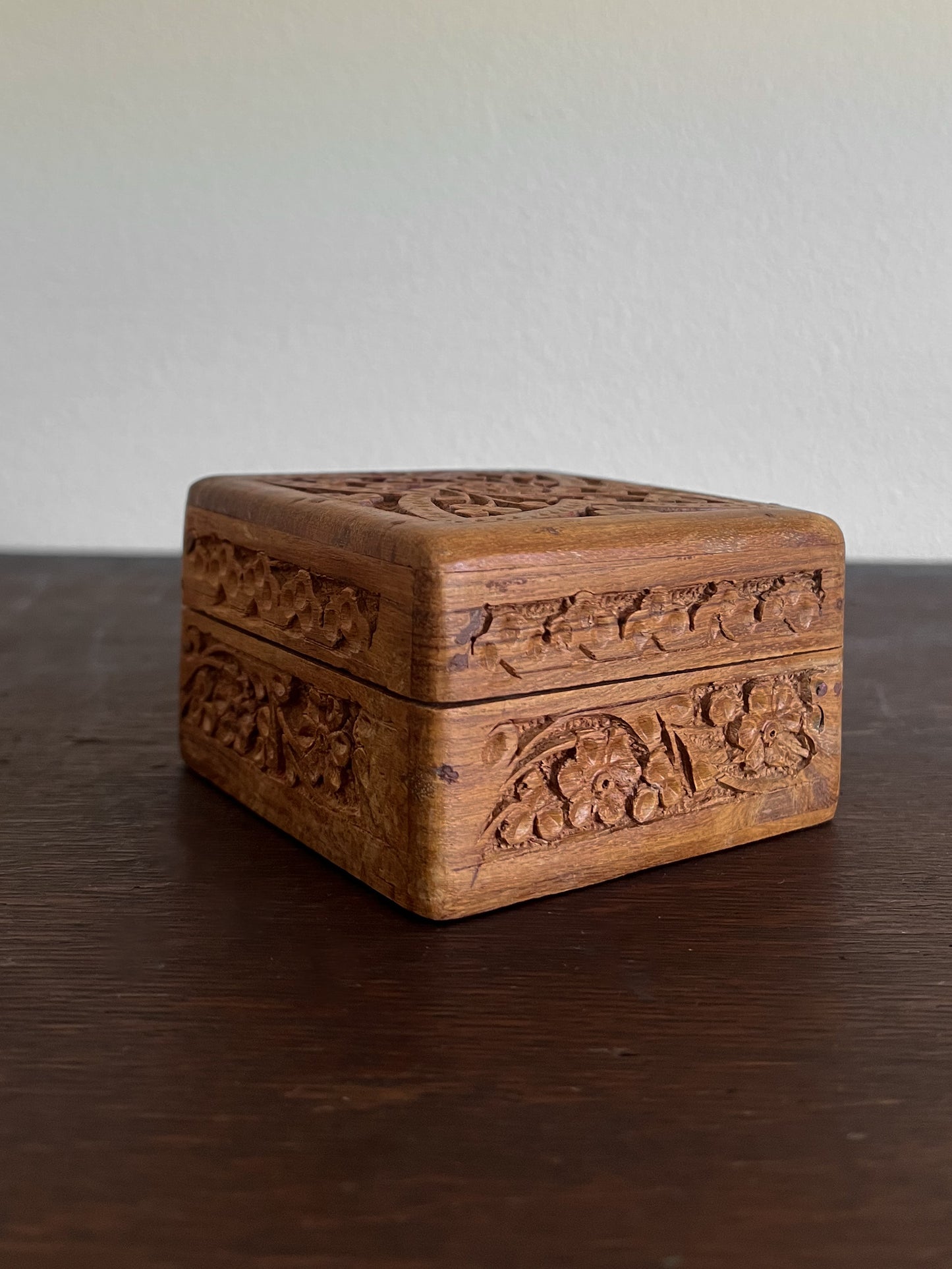 Vintage Wood Carved Box