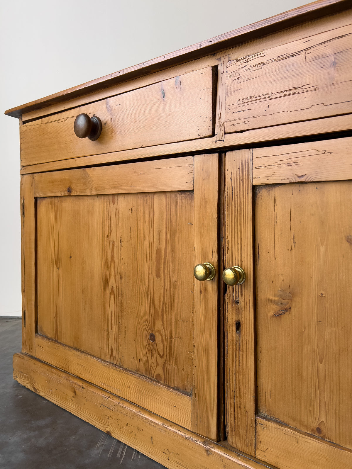 Antique 19th Century English Pine Sideboard