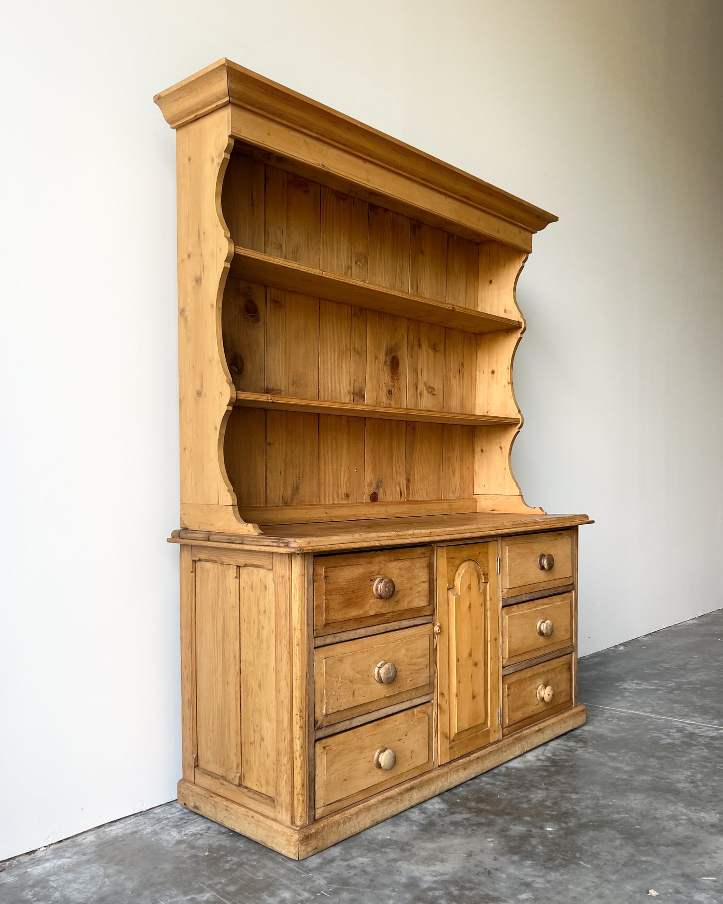 Antique English Pine Kitchen Dresser