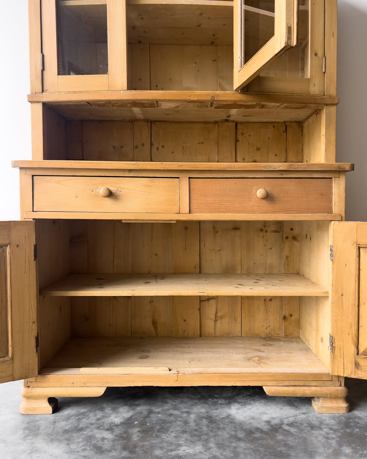 Antique European Pine Hutch