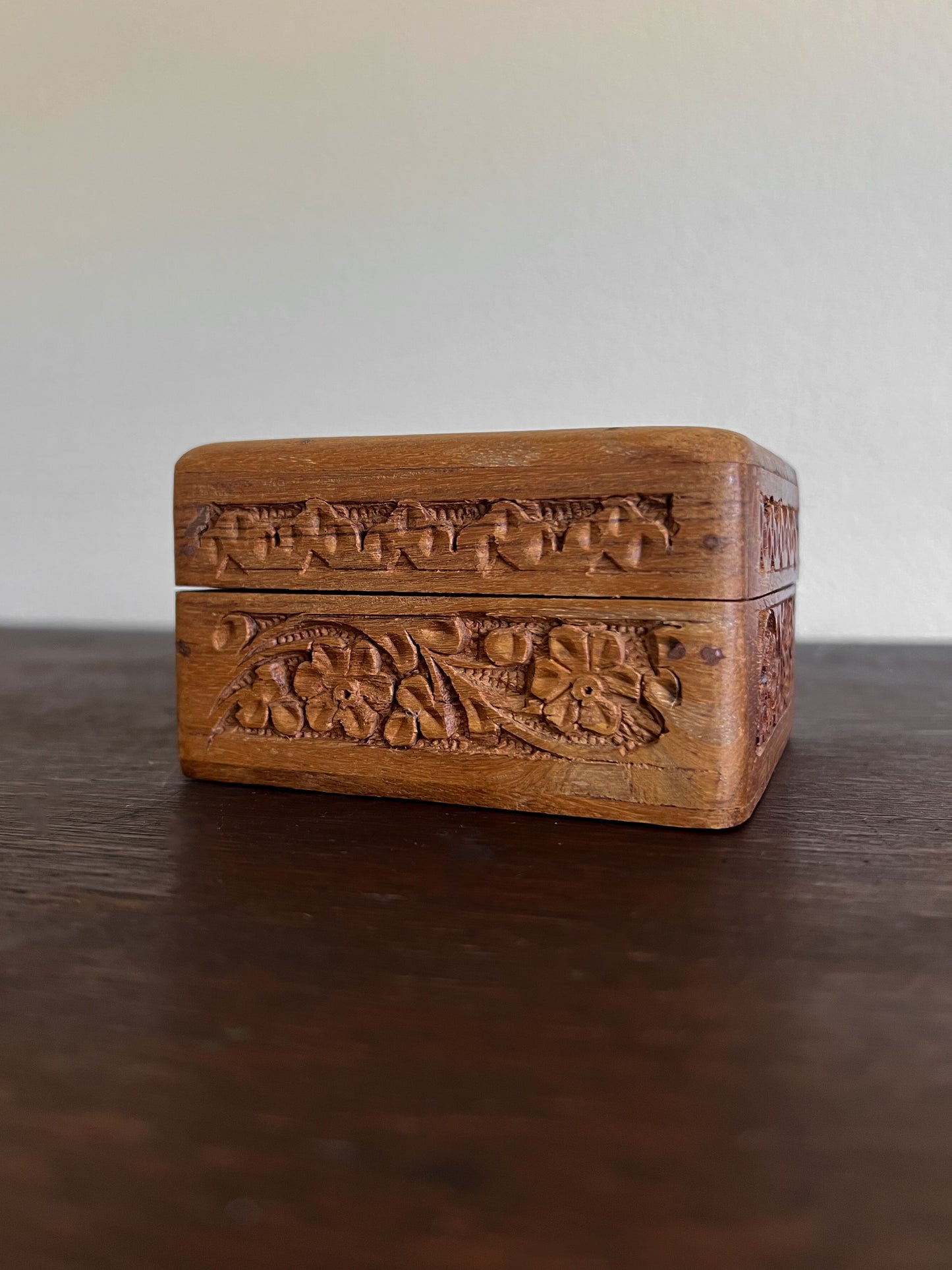 Vintage Wood Carved Box